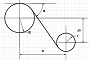 Координаты центров двух окружностей, заданных центральным углом и радиусом