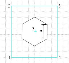 Создание управляющей программы для фрезерования (вырезания) контура в виде правильного шестиугольника
