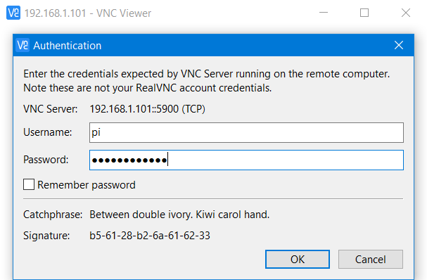 VNC connects to Raspberry